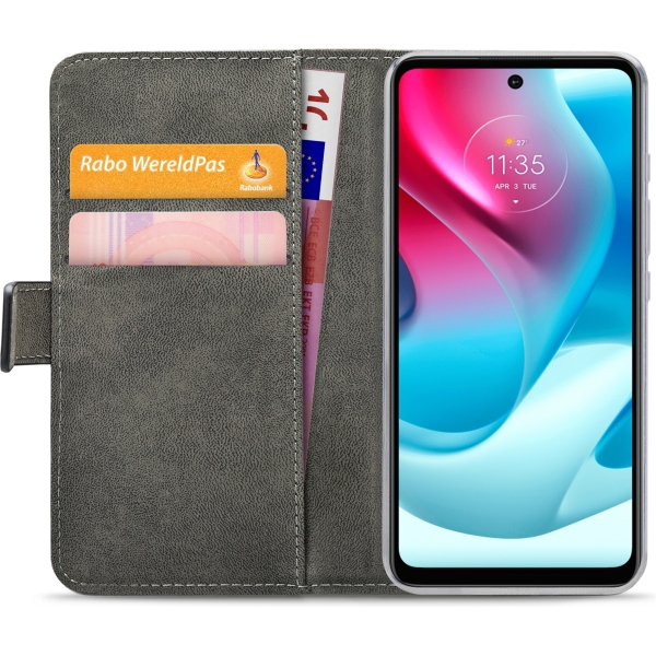 Mobilize Classic Gelly Wallet Book Case Motorola Moto G60S Black - Afbeelding 4