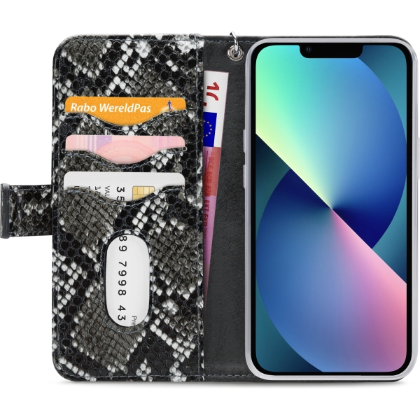 Mobilize 2In1 Magnet Zipper Case Apple Iphone 13 Mini Black/Snake - Afbeelding 3
