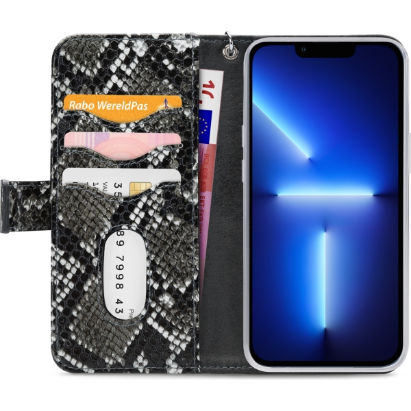 Mobilize 2In1 Magnet Zipper Case Apple Iphone 13 Pro Black/Snake - Afbeelding 3