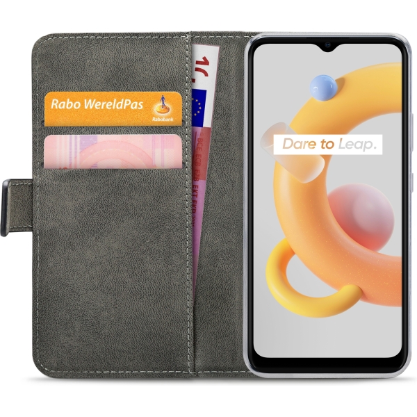 Mobilize Classic Gelly Wallet Book Case Realme C11 (2021) Black - Afbeelding 4