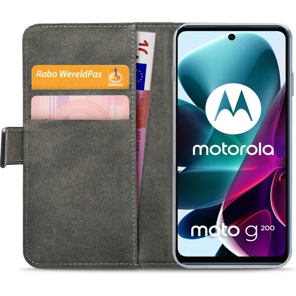 Mobilize Classic Gelly Wallet Book Case Motorola Moto G200 5G Black - Afbeelding 4