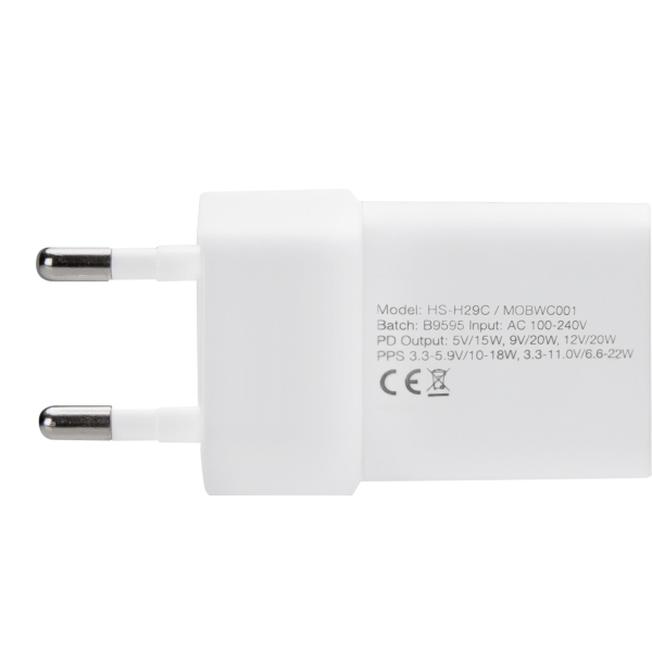 Mobilize Wall Charger Usb-C 20W With Pd/Pps White - Afbeelding 5