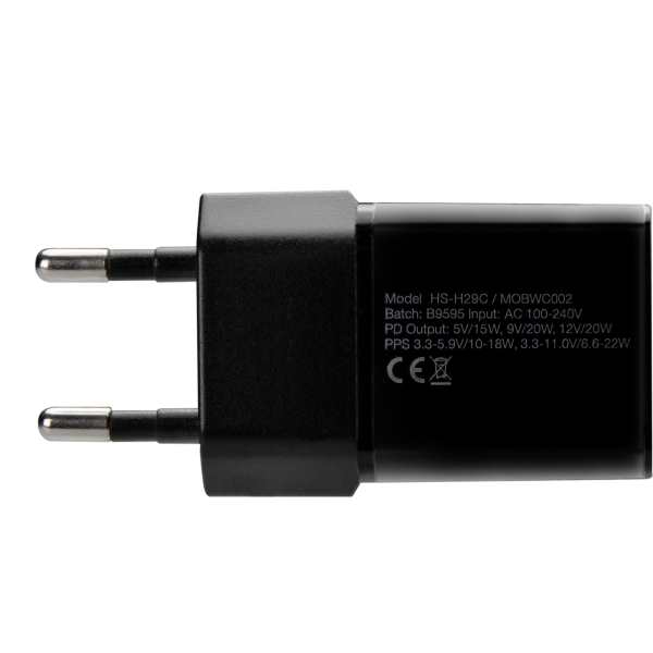 Mobilize Wall Charger Usb-C 20W With Pd/Pps Black - Afbeelding 5