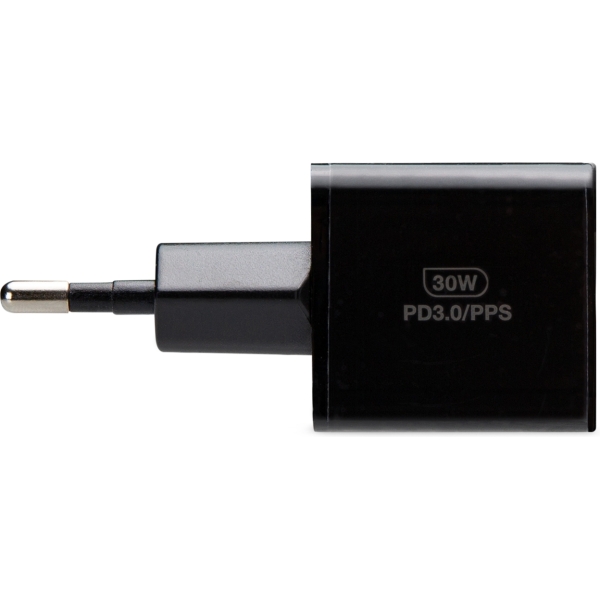 Mobilize Wall Charger Usb-C + Usb Gan 30W With Pd/Pps Black - Afbeelding 3
