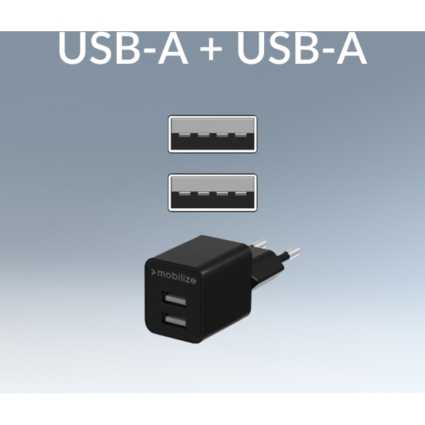 Mobilize Wall Charger 2X Usb 24W Black - Afbeelding 6