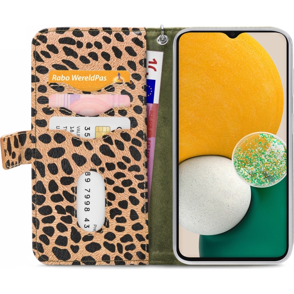 Mobilize 2In1 Magnet Zipper Case Samsung Galaxy A04S/A13 5G Olive/Leopard - Afbeelding 3