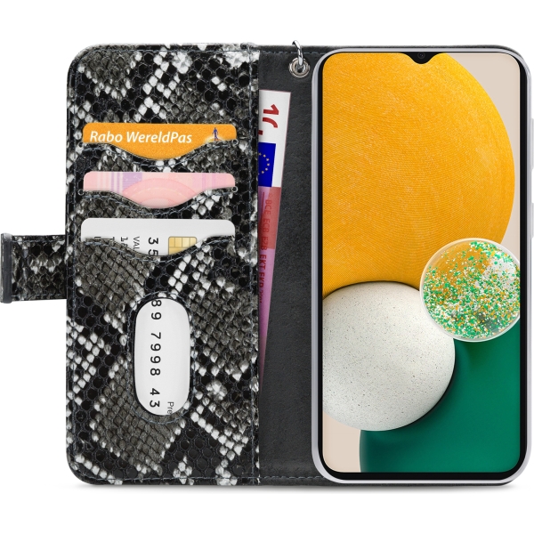 Mobilize 2In1 Magnet Zipper Case Samsung Galaxy A04S/A13 5G Black/Snake - Afbeelding 3