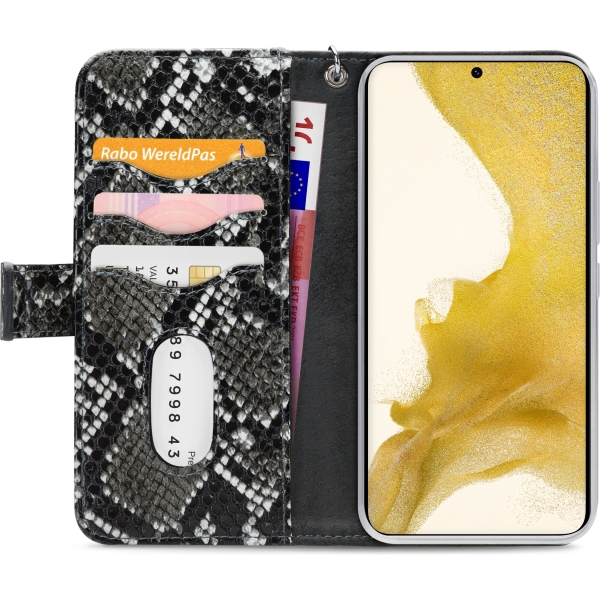 Mobilize 2In1 Magnet Zipper Case Samsung Galaxy S22 5G Black/Snake - Afbeelding 3