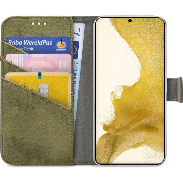My Style Flex Wallet For Samsung Galaxy S22 5G Olive - Afbeelding 3