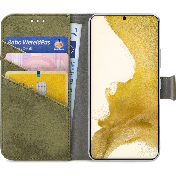 My Style Flex Wallet For Samsung Galaxy S22+ 5G Olive - Afbeelding 3