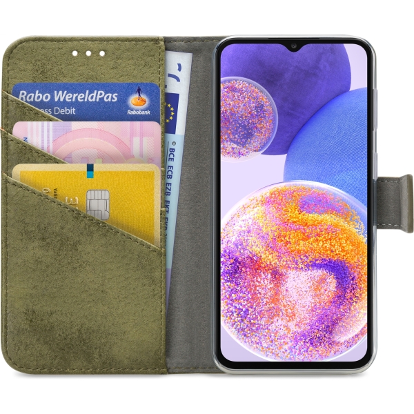 My Style Flex Wallet For Samsung Galaxy A23 5G Olive - Afbeelding 3