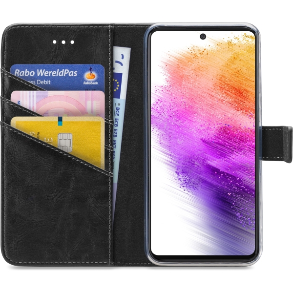 My Style Flex Wallet For Samsung Galaxy A73 5G Black - Afbeelding 3