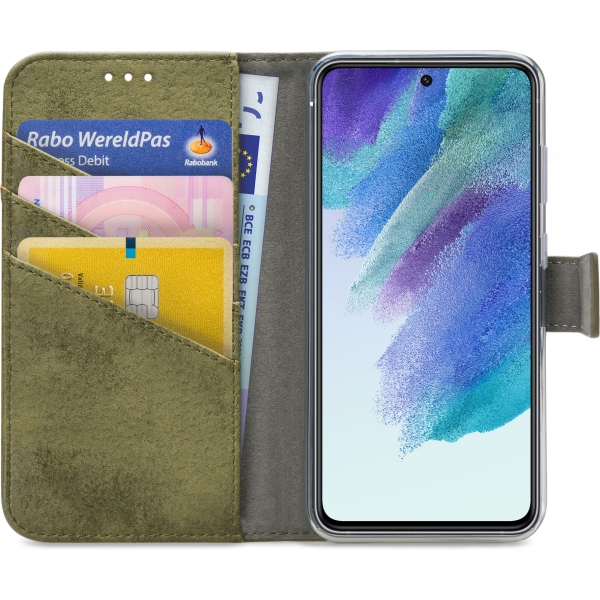 My Style Flex Wallet For Samsung Galaxy S21 Fe 5G Olive - Afbeelding 3