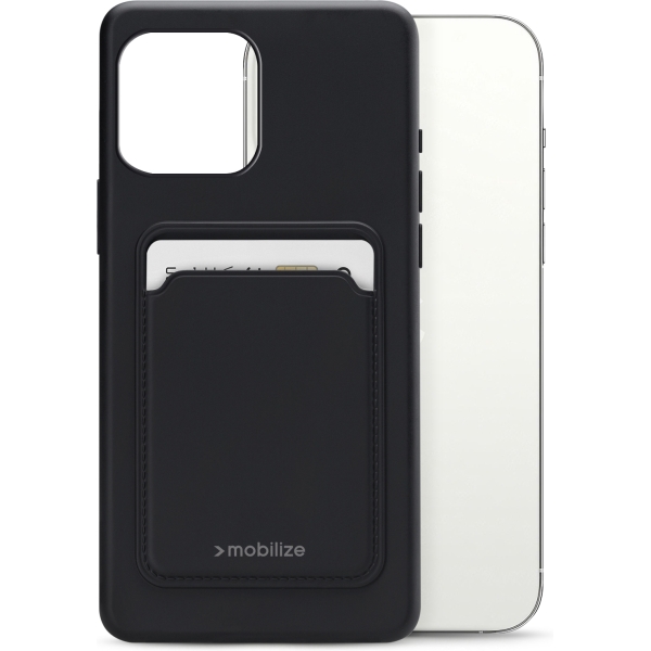 Mobilize Rubber Gelly Card Case Apple Iphone 13 Pro Max Matt Black