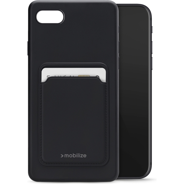 Mobilize Rubber Gelly Card Case Apple Iphone 6/6S/7/8/Se (2020/2022) Matt Black