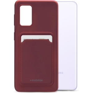 Mobilize Rubber Gelly Card Case Samsung Galaxy A32 5G Matt Bordeaux