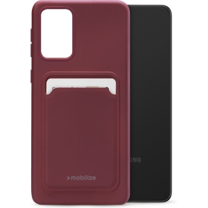 Mobilize Rubber Gelly Card Case Samsung Galaxy A33 5G Matt Bordeaux