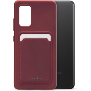 Mobilize Rubber Gelly Card Case Samsung Galaxy A32 4G Matt Bordeaux
