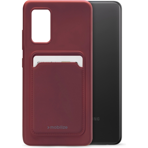 Mobilize Rubber Gelly Card Case Samsung Galaxy A32 4G Matt Bordeaux