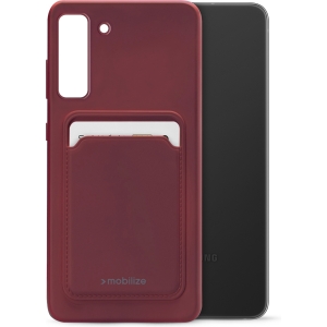 Mobilize Rubber Gelly Card Case Samsung Galaxy S21 Fe 5G Matt Bordeaux