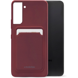 Mobilize Rubber Gelly Card Case Samsung Galaxy S22 5G Matt Bordeaux