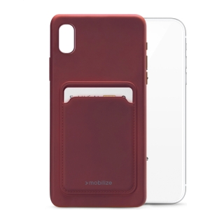 Mobilize Rubber Gelly Card Case Apple Iphone Xr Matt Bordeaux