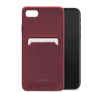 Mobilize Rubber Gelly Card Case Apple Iphone 6/6S/7/8/Se (2020/2022) Matt Bordeaux