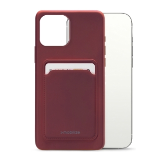 Mobilize Rubber Gelly Card Case Apple Iphone 13 Pro Max Matt Bordeaux
