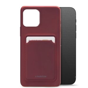 Mobilize Rubber Gelly Card Case Apple Iphone 12/12 Pro Matt Bordeaux