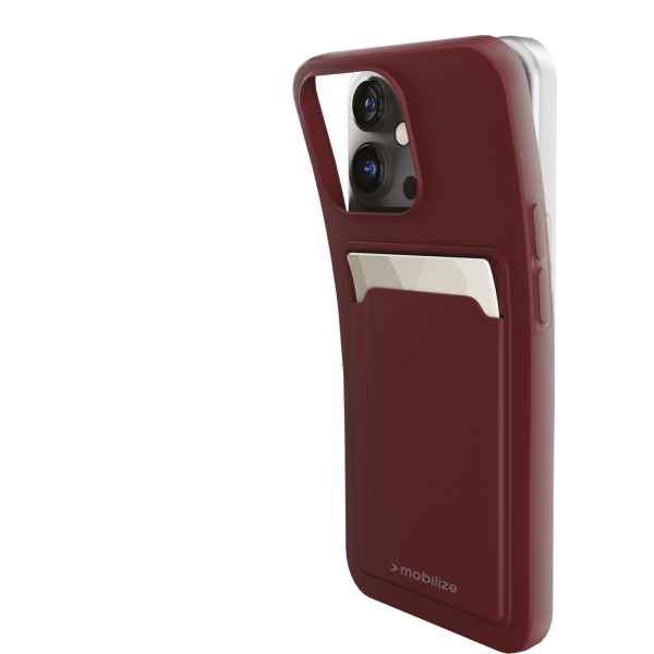 Mobilize Rubber Gelly Card Case Apple Iphone 12/12 Pro Matt Bordeaux - Afbeelding 6