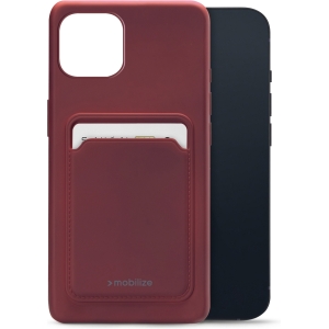 Mobilize Rubber Gelly Card Case Apple Iphone 13 Mini Matt Bordeaux