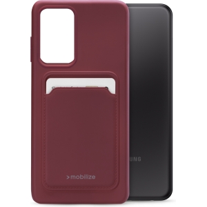 Mobilize Rubber Gelly Card Case Samsung Galaxy A23 5G Matt Bordeaux