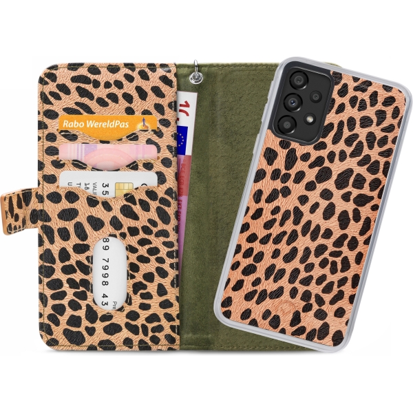 Mobilize 2In1 Magnet Zipper Case Samsung Galaxy A33 5G Olive/Leopard - Afbeelding 4