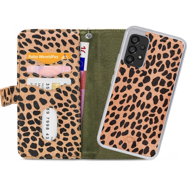 Mobilize 2In1 Magnet Zipper Case Samsung Galaxy A53 5G Olive/Leopard - Afbeelding 4