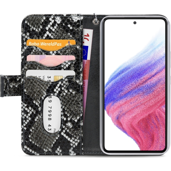 Mobilize 2In1 Magnet Zipper Case Samsung Galaxy A53 5G Black/Snake - Afbeelding 3