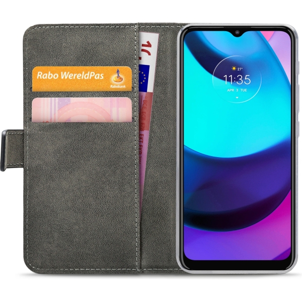 Mobilize Classic Gelly Wallet Book Case Motorola Moto E20 Black - Afbeelding 4