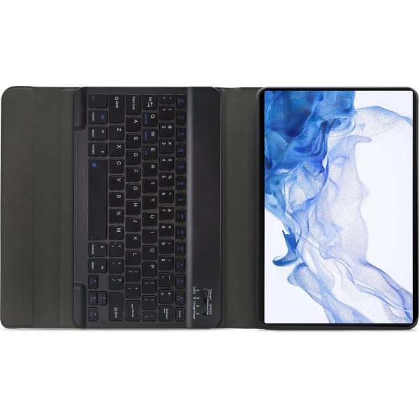 Mobilize Detachable Bluetooth Keyboard Case Samsung Galaxy Tab S7+/S8+ 12.4 Black Qwerty - Afbeelding 4