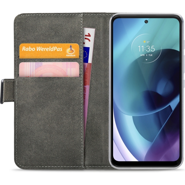 Mobilize Classic Gelly Wallet Book Case Motorola Moto G71 5G Black - Afbeelding 4