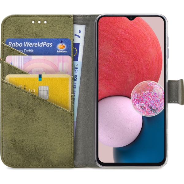 My Style Flex Wallet For Samsung Galaxy A13 4G Olive - Afbeelding 3
