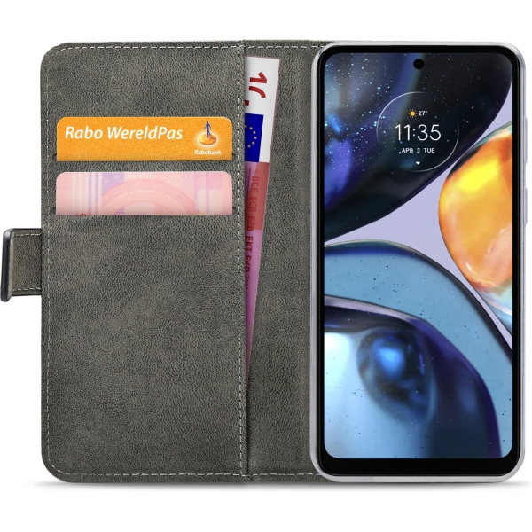 Mobilize Classic Gelly Wallet Book Case Motorola Moto G22 Black - Afbeelding 4