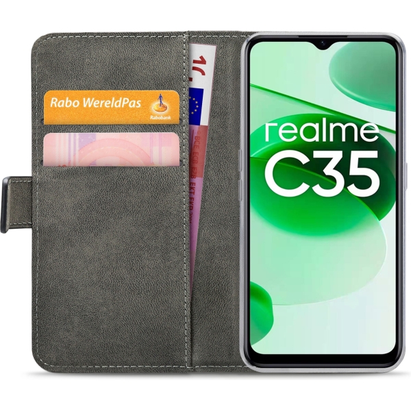 Mobilize Classic Gelly Wallet Book Case Realme C35/Narzo 50A Prime Black - Afbeelding 4