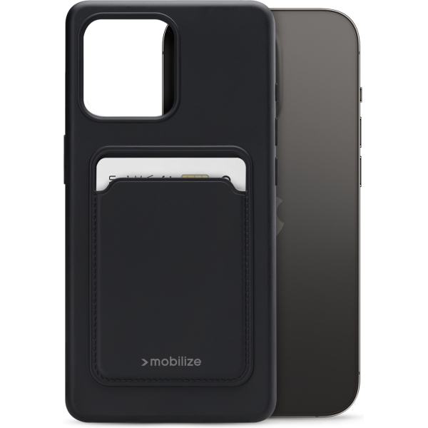 Mobilize Rubber Gelly Card Case Apple Iphone 14 Pro Matt Black