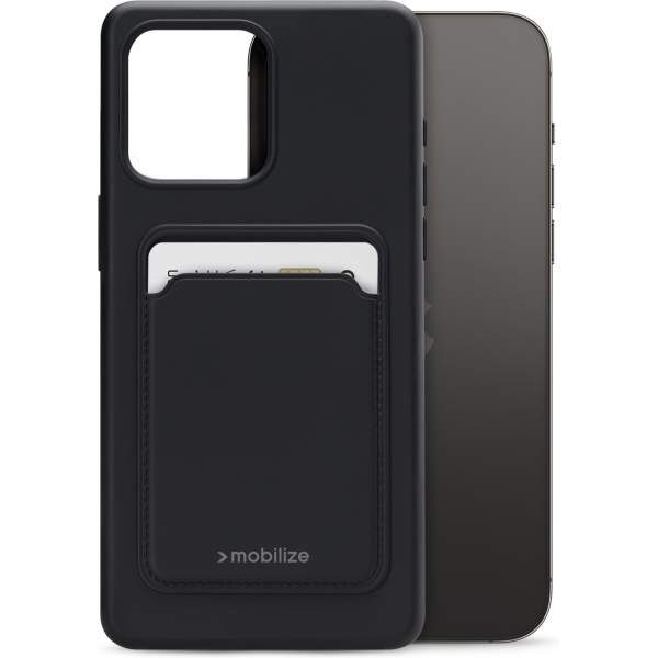 Mobilize Rubber Gelly Card Case Apple Iphone 14 Pro Max Matt Black