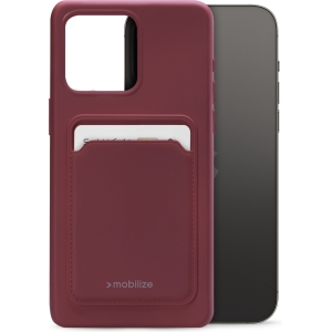 Mobilize Rubber Gelly Card Case Apple Iphone 14 Pro Max Matt Bordeaux