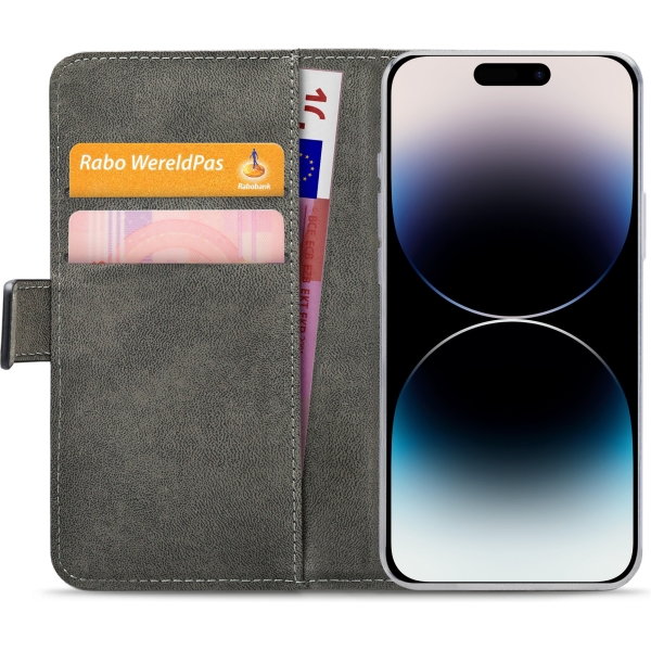 Mobilize Classic Gelly Wallet Book Case Apple Iphone 14 Pro Black - Afbeelding 4