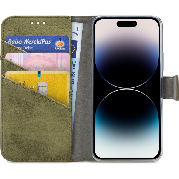 My Style Flex Wallet For Apple Iphone 14 Pro Olive - Afbeelding 3