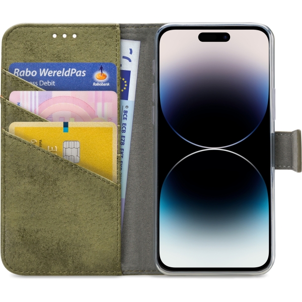 My Style Flex Wallet For Apple Iphone 14 Pro Max Olive - Afbeelding 3