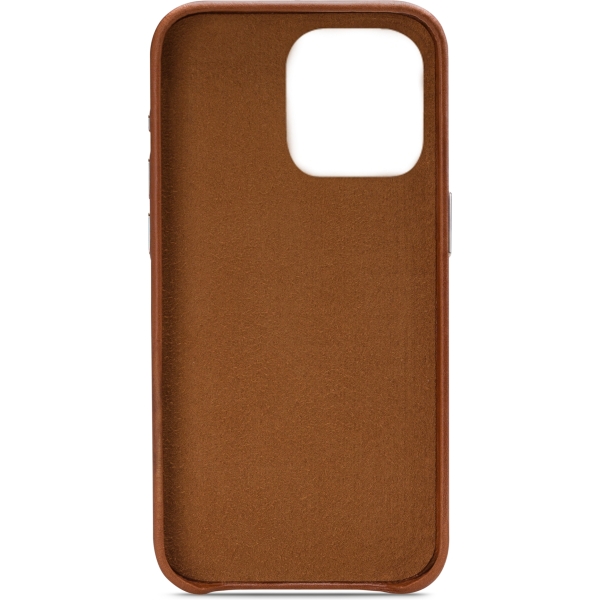 Senza Desire Leather Cover With Card Slot Apple Iphone 14 Pro Burned Cognac - Afbeelding 2