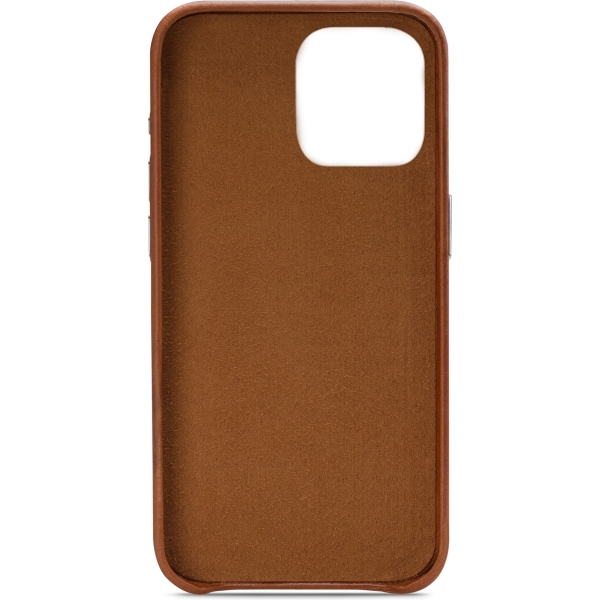 Senza Desire Leather Cover With Card Slot Apple Iphone 14 Pro Max Burned Cognac - Afbeelding 2