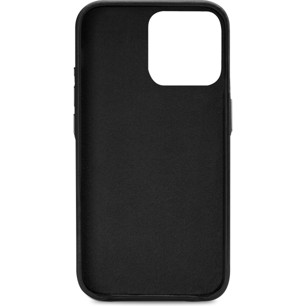Senza Pure Leather Cover With Card Slot Apple Iphone 14 Pro Deep Black - Afbeelding 2